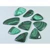 09Pcs Natural Green Malachite Fancy Cabochon Loose Gemstone 259Cts. Lot C-462