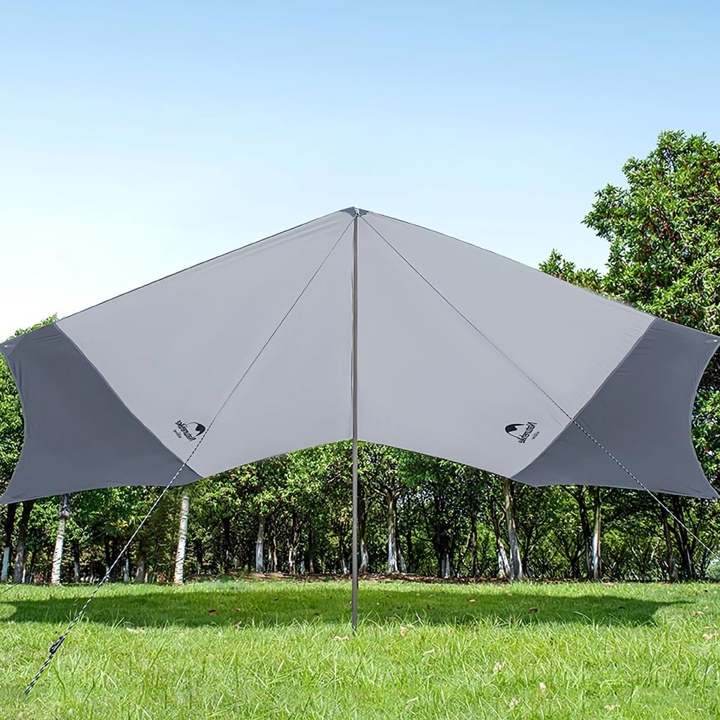 Naturehike Кемпинговый брезентовый водонепроницаемый легкий тент, тент, коврик для кемпинга с сумкой для хранения, водонепроницаемый шестигранный козырек от солнца, уличный козырек от солнца для кемпинга