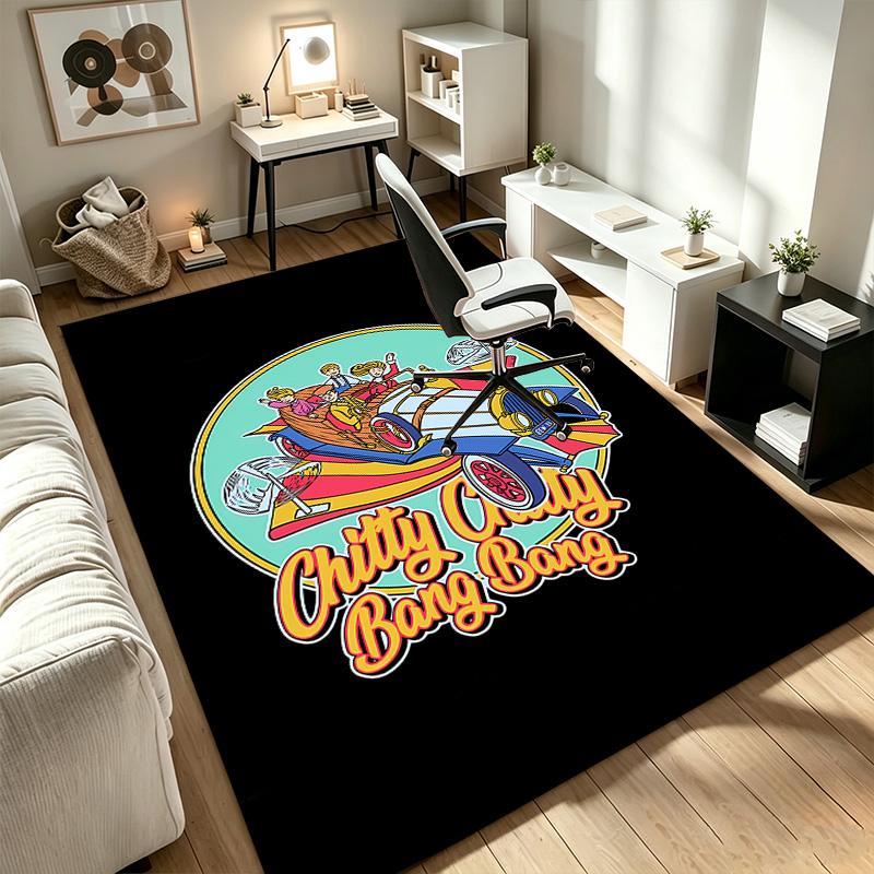 Chitty Chitty Bang Bang Carpet Non-slip Indoor Mat Suitable for Office Chair Living Room Computer Desk Decorative Home Office Carpet Polyester Fiber M