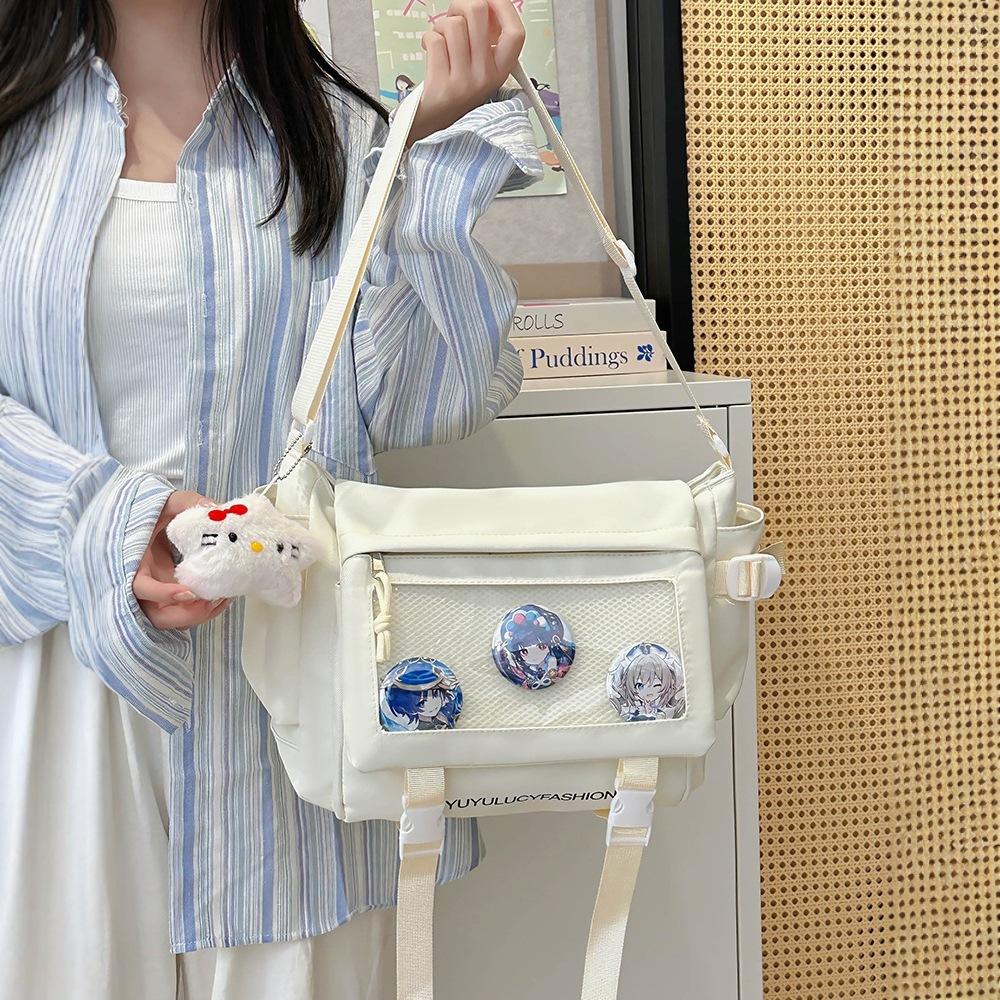 Japanese Simple Millet Pain Bag Female Large-capacity Student Tutoring Two-dimensional Shoulder Bag Casual High-value Oblique Span Bag