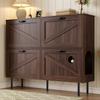 Narrow Shoe Cabinet with 3 Flaps, with Shelf for Pet Toys, Shoe Rack, Shoe Shelf, for Use in the Hallway.
