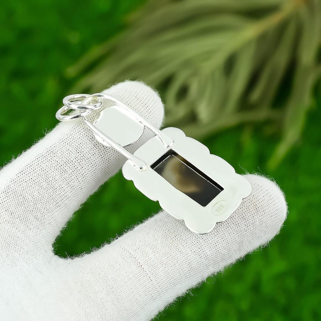 Mothers day Sale 925 Silver Montana Agate Stone Anniversary Engagement Pendant