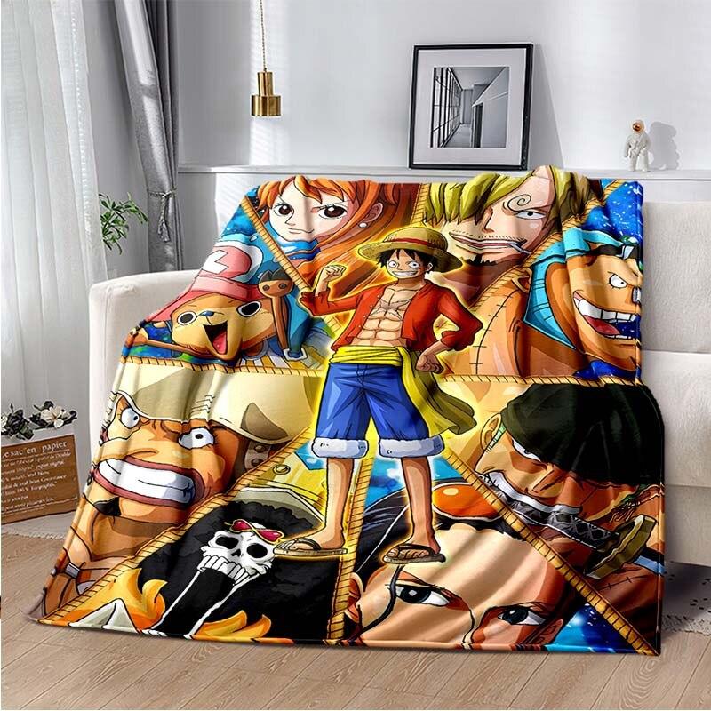 Anime One Piece 3D Printed Art Fleece Blanket for Beds Hiking Picnic Thick Quilt Fashionable Bedspread Fleece Throw Blanket
