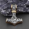 Viking Triangle Knot Thor's Hammer Pendant - European & American Style Men's Hip Hop Necklace