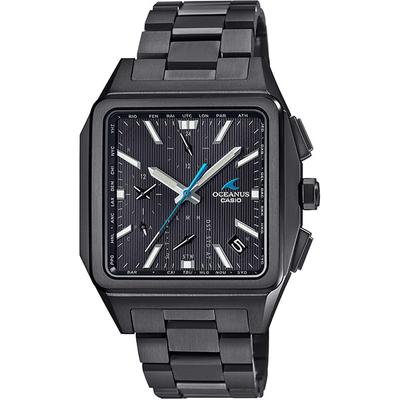 Мужские часы OCEANUS OCW-T5000B-1AJF [OCEANUS CLASSIC LINE] квадратные черные титановые аналоговые