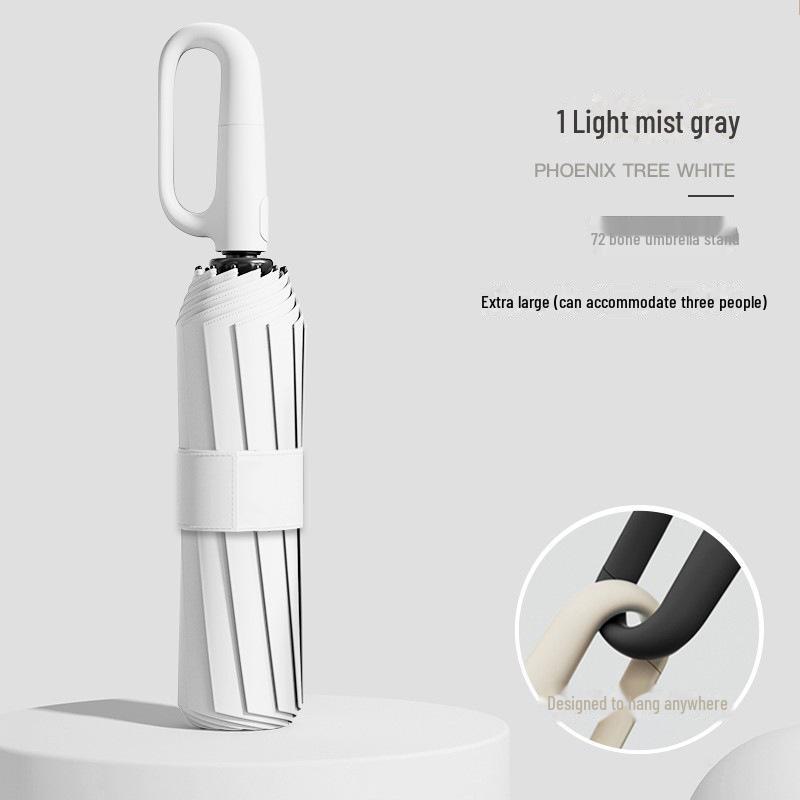 Автоматический складной зонт из 72 костей для мужчин и женщин — большой, двойного назначения: от солнца и дождя