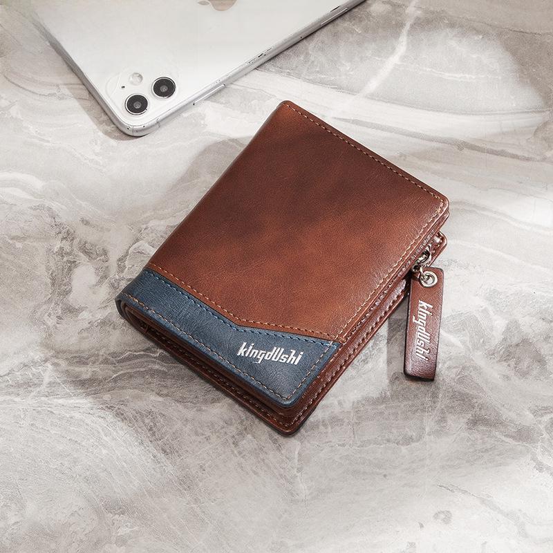 Мужская сумка-кошелек из искусственной кожи на молнии с цепочкой: Кошелек для карт и монет