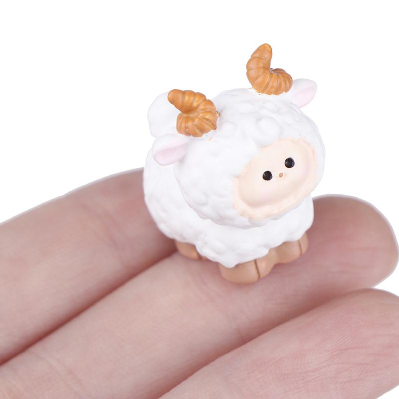 1PC Miniature 12 Zodiac Resin Doll Figurines Crafts Realistic Animals For Micro Landscape Scene Decoration DIY Accessories