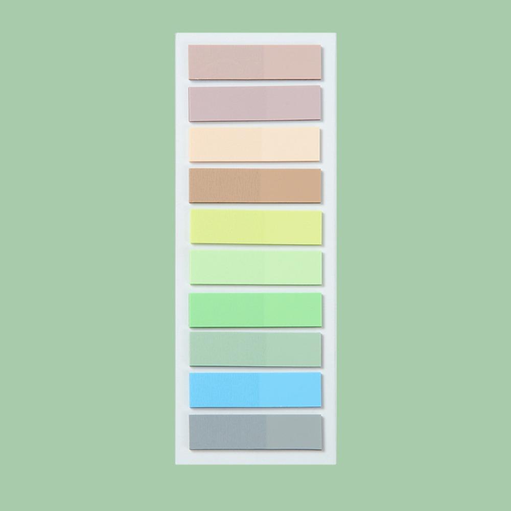 Morandi Color Sticky Notes PET Material Index Tabs Convenience Sticker Index Sticker Notes Taking
