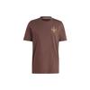 Originals Nice Graphic Tee With Letter Logo Print Sports Round Neck Short Sleeve T-Shirt Men Tops Dark-Brown IR7589