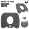 Office Inflatable Seat Cushion Flocked PVC Chair Seat Cushion Double Air Valve Leak Proof Travel Pillow Portable Office Supplies