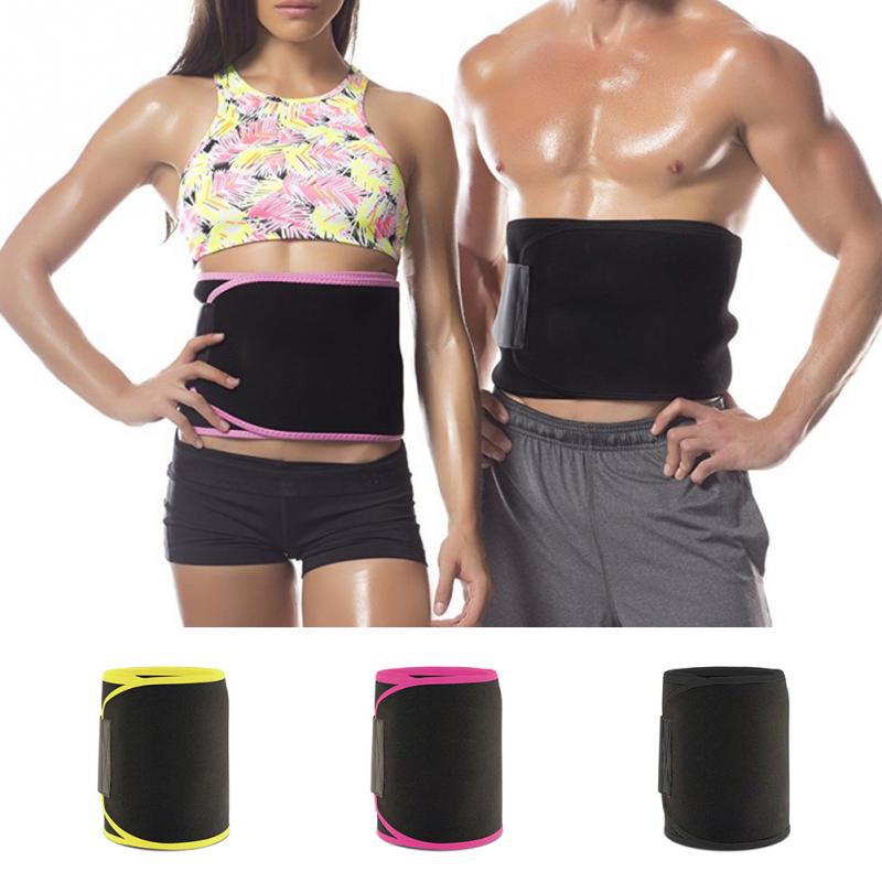 Waist Trimmer Belt Weight Loss Sweat Band Wrap Fat Tummy Stomach Sauna Sweat Belt Sport Safe Accessories Black Pink Yellow