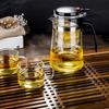 Стеклянный чайник с заварочным чайником, утолщенный чайник с разделением чая, чайная посуда, чайник