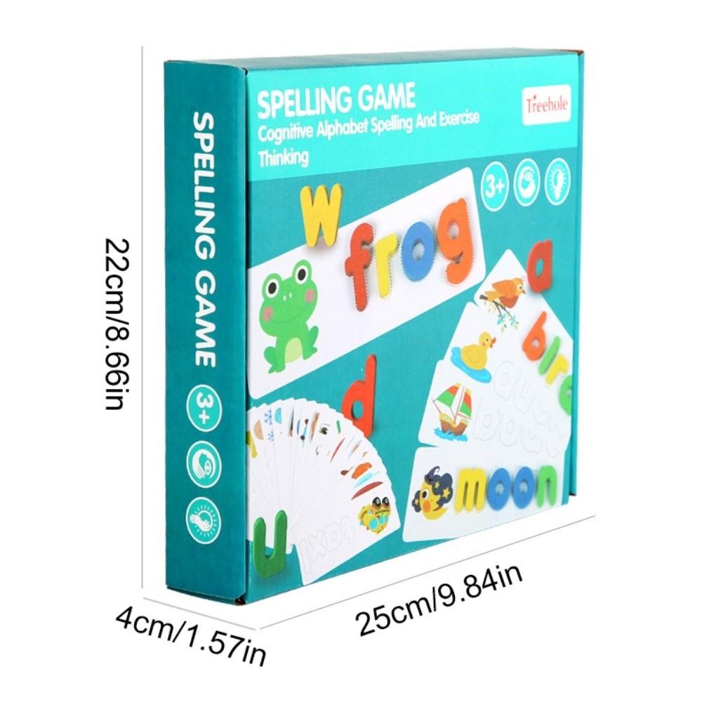 English Wooden Spelling Game Early Learning Jigsaw Letter Puzzles  Preschool Learning