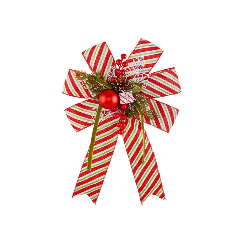 Рождественские украшения Высококачественный золотой бархатный бант Рождественский флокированный бант Большой красный