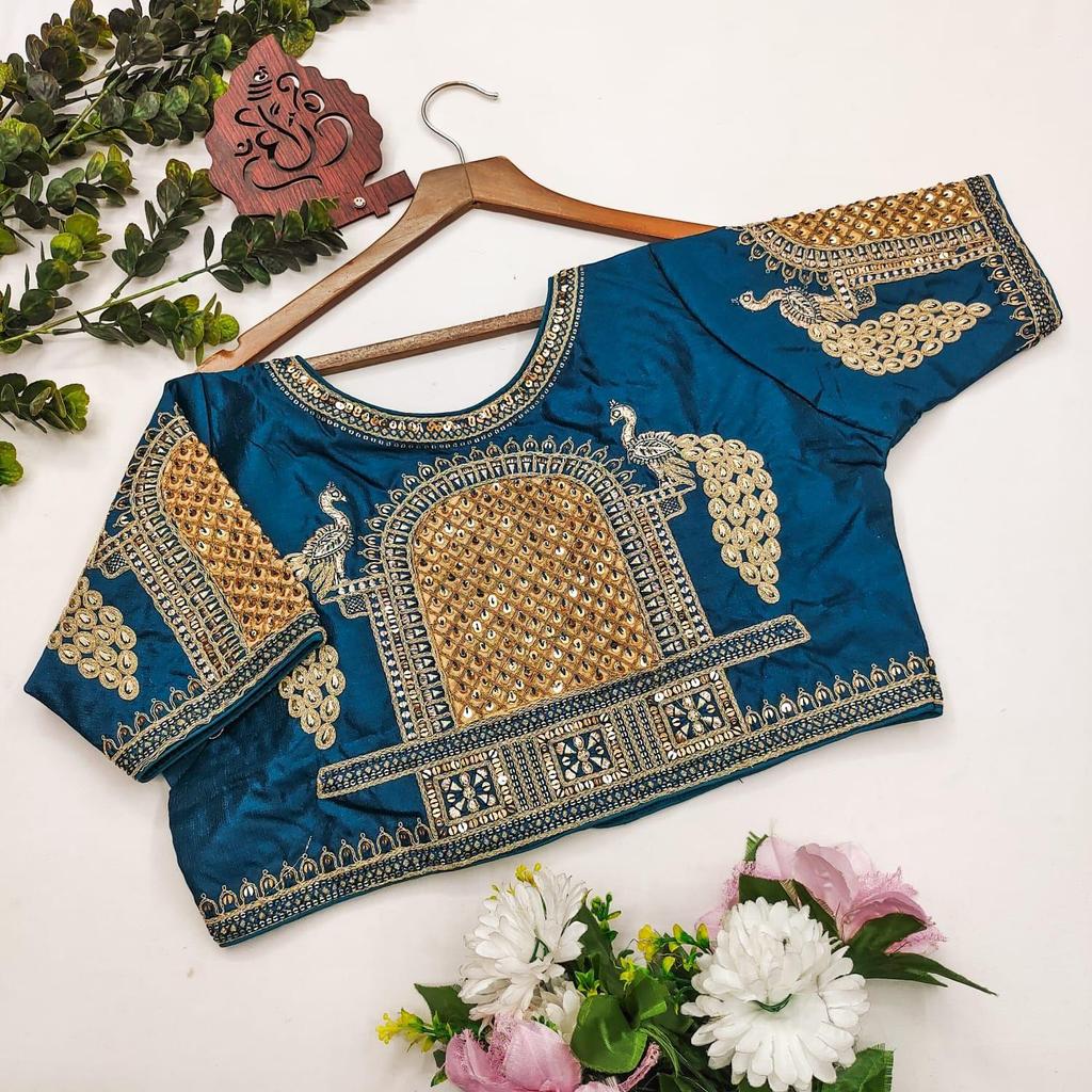 Тяжелая свадебная блузка для невесты| Блузка для ношения с сари (размер 46RU, размер блузки можно увеличить до 52RU)