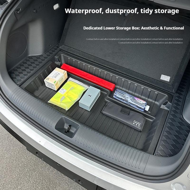 For Xpeng MONA L03 2026 TPE Lower Trunk Mat Waterproof Storage Tray Anti‑Dirt Wear‑Resistant Rear Cargo Liner Interior