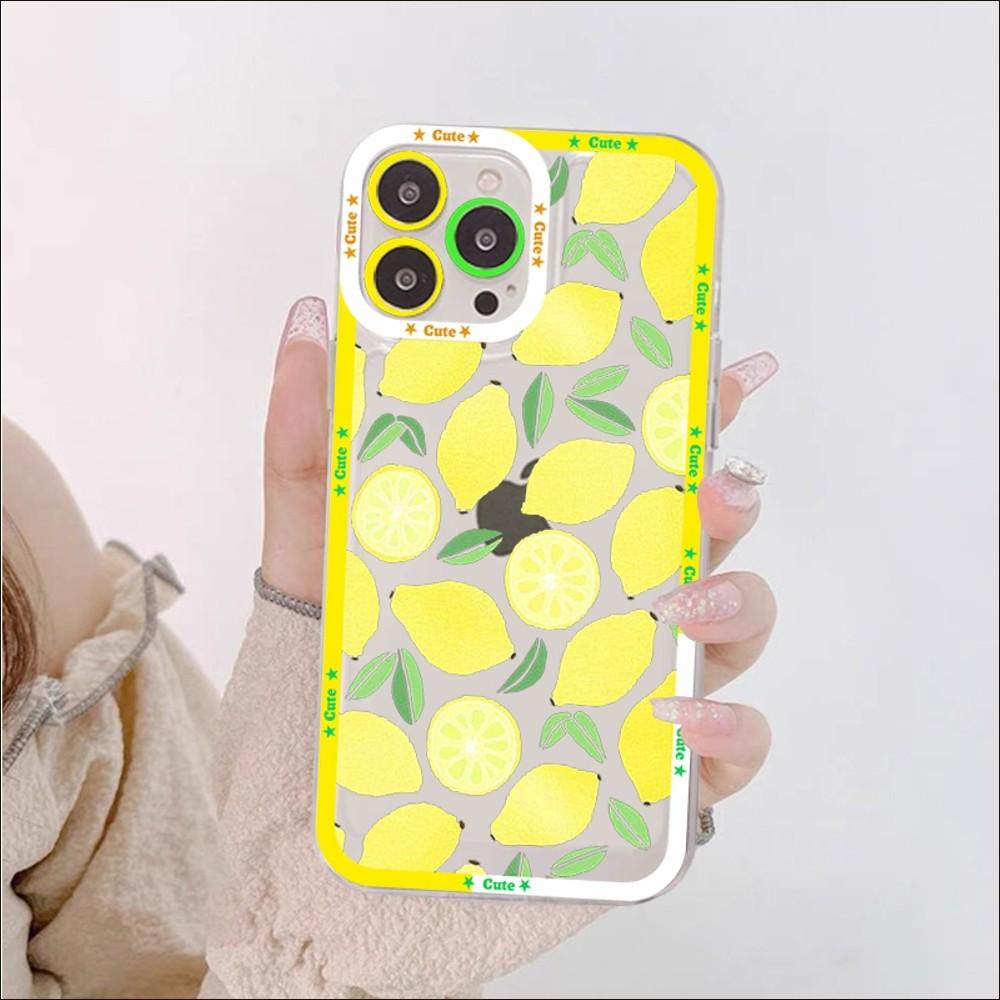 Фруктовый лимонный чехол для телефона для iPhone 14 13 12 11 Pro Max XS X XR SE 2020 6 7 8 Plus Mini Защитная крышка