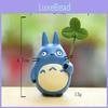 Resin Cartoon My Neighbor Totoro Miniature Garden Decor With Leaf Design For Home Office Gift