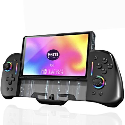 Nintendo Switch Grip Портативный OLED Быстрый Светодиодный Программируемый Контроллер, Режим, Проводной, Встроенный, Совместимый, Огонь, Подсветка, Гироскоп, Вибрация,