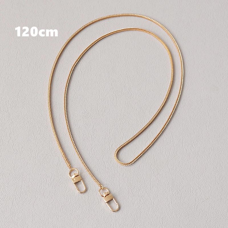 New Fashion Woman Handbag Accessory Chains Luxury Solid Gold Metal Bag Chain Strap Women Cute Clutch Shoulder Purse Accessory