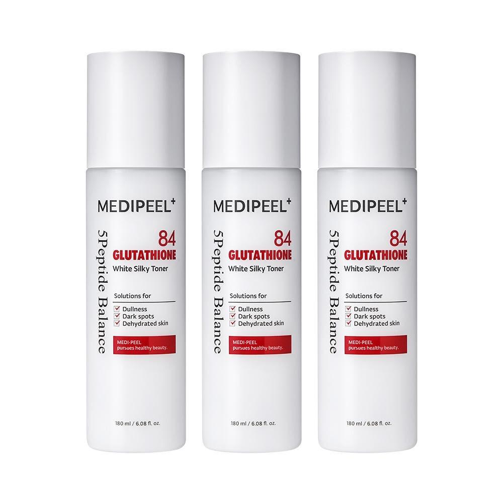 MEDI-PEEL Bio-Intense Glutathione White Silky Toner 180ml Triple Pack Illuminating Moisturizing Complexion Facial Toner