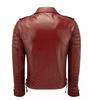 New Men Jacket Red Genuine Lambskin Real Leather Handmade Lambskin Stylish Soft