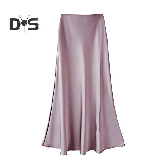 Женская юбка-рыбий хвост с высокой талией и запахом на бедрах, длинная юбка А-силуэта, однотонная, удобная, подчеркивающая фигуру юбка