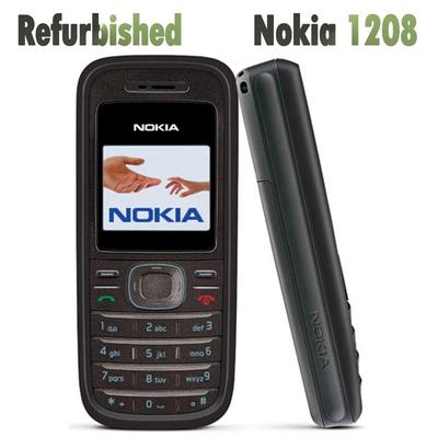 Восстановленный оригинальный мобильный телефон Nokia 1208 с 1 SIM-картой
