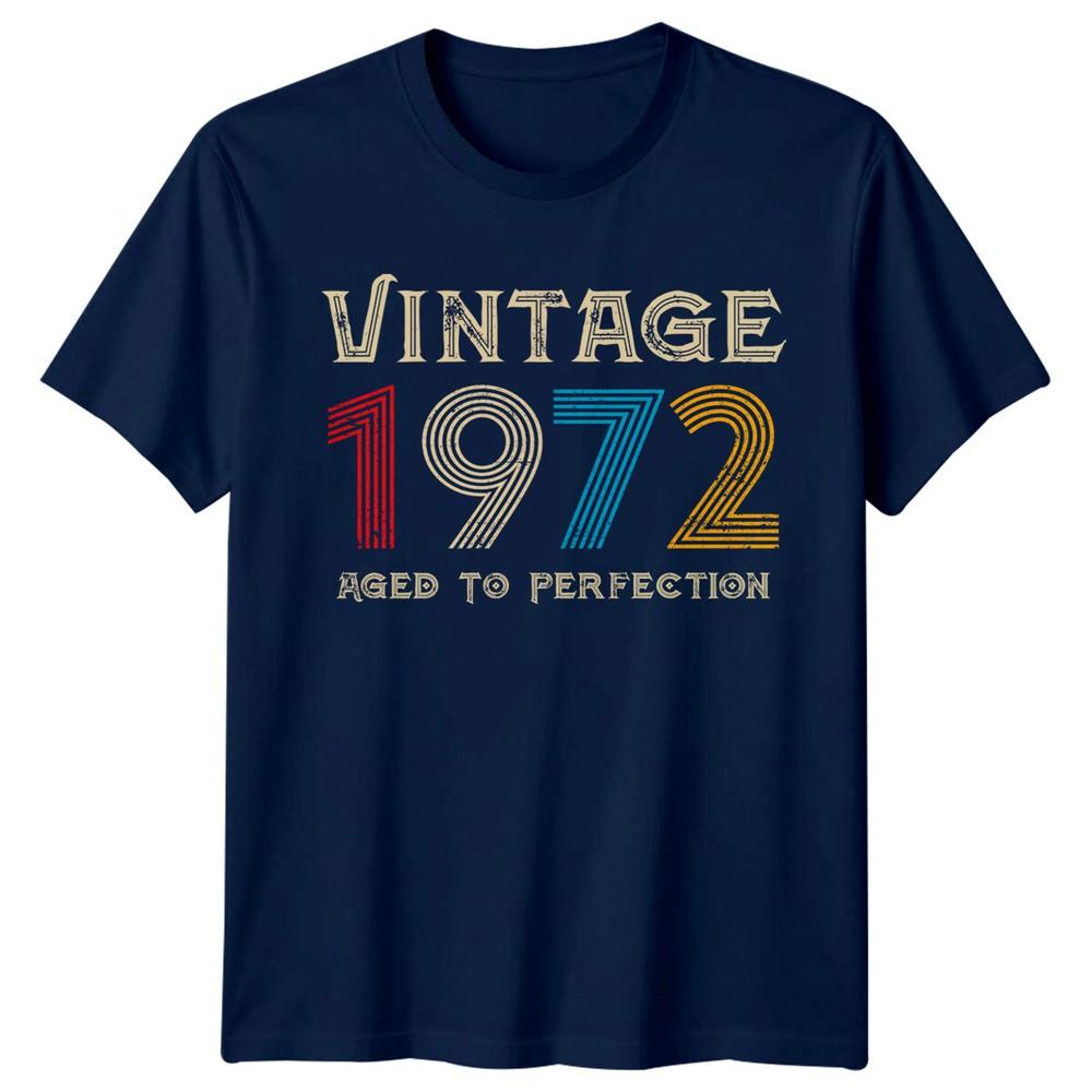 Vintage 1972 Unisexs T Shirt 54th Birthday Aged To Perfection Retro Tee