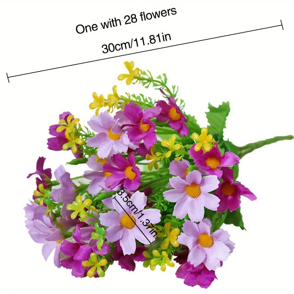 1 шт. Реалистичный букет ромашек с многоголовым дизайном - Элегантные искусственные цветы для домашнего декора и особых событий, Идеально для свадьбы