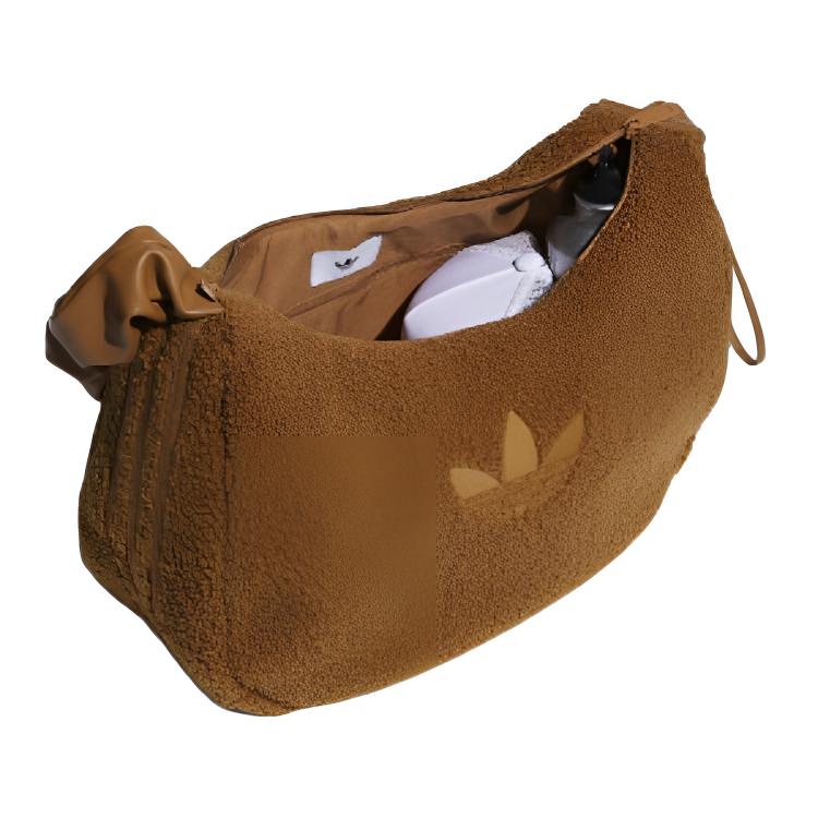 Adidas Originals Логотип Трилистник Классическая Полиэстеровая Сумка на Плечо Женская Сумка на Плечо Коричневая KT0858