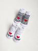 2 Pairs of Soft and Anti-slip Ankle Socks for Newborn Boys and Girls Aged 0-6 Months. White Socks, A Lovely Gift for Toddlers