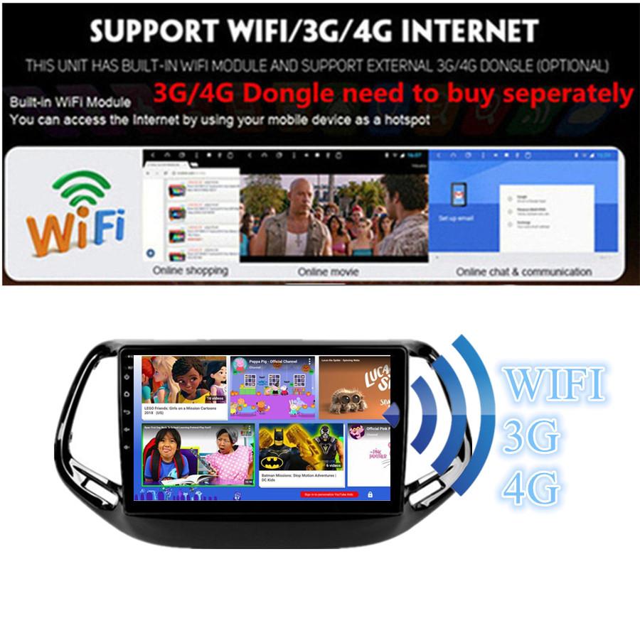 10.1" Android 10.1 Car Stereo Radio GPS Navigation 1+16GB For 17-20 Jeep Compass
