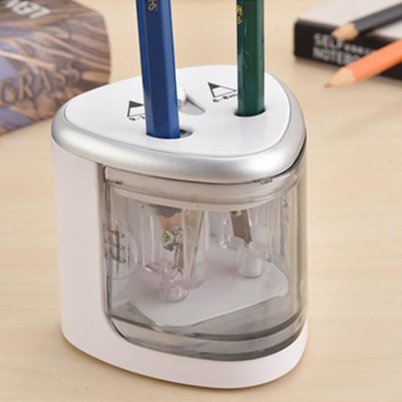 Peigu Electric Pencil Sharpener Dual Holes Battery Operated School Office Stationery
