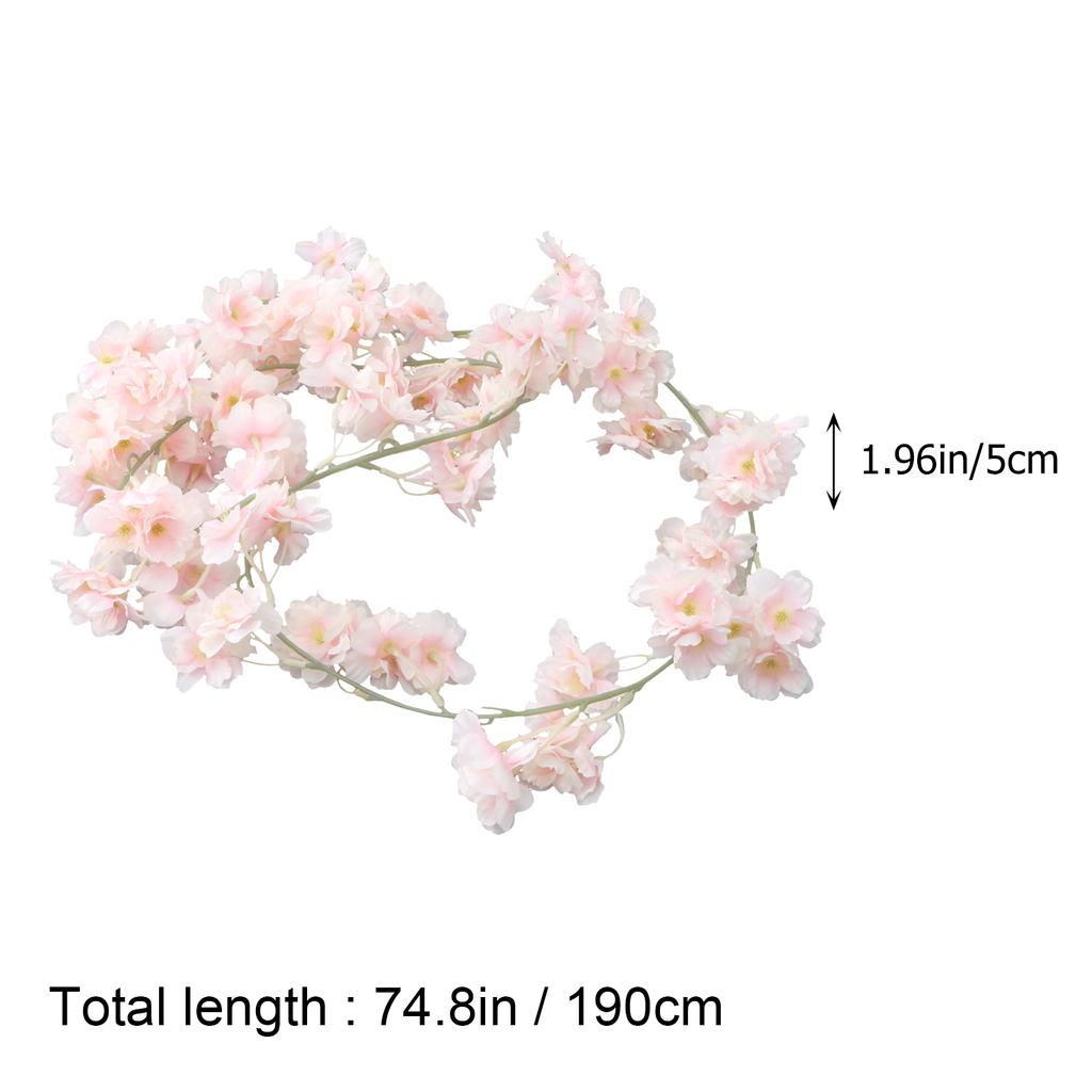 Искусственный ротанг Декоративный Симуляция Цветущая вишня Свадебный цветок Розовый Железная проволока Декорировать