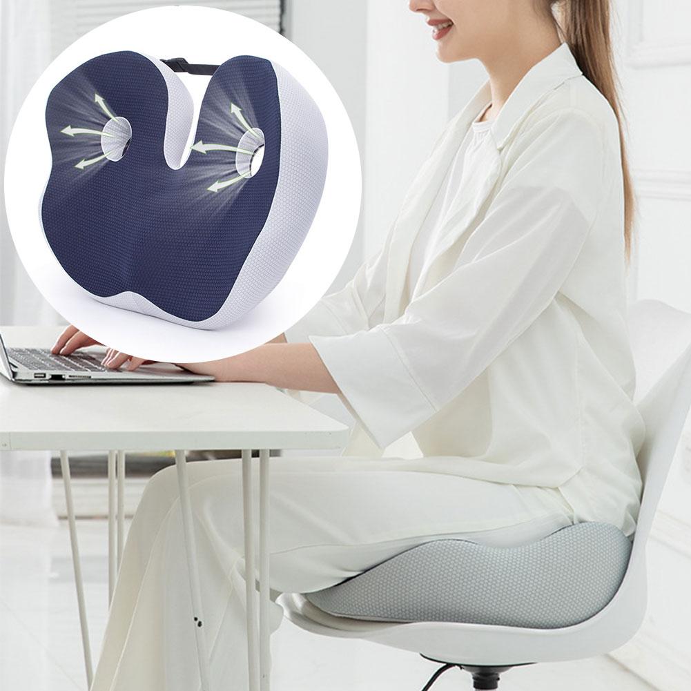 Подушка сиденья из пены с памятью, подушка-бублик, для облегчения давления, подушка для автомобильного сиденья, поддержка при ишиасе и боли в спине для поддержки при сидении в течение всего дня
