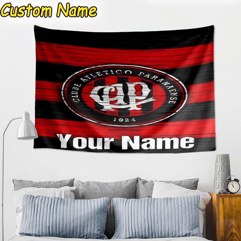 Custom Name Athletico Paranaens Tapestry Room Decoration Wall Hanging for Living Room Bedroom, dormitory, Birthday and Christmas gifts