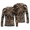 Men's Long Sleeve T-shirt 3D Camouflage Hunting Printed T-shirts Outdoor T Shirts Hip Hop Casual Camp Tshirt Ropa Hombre Top Tee