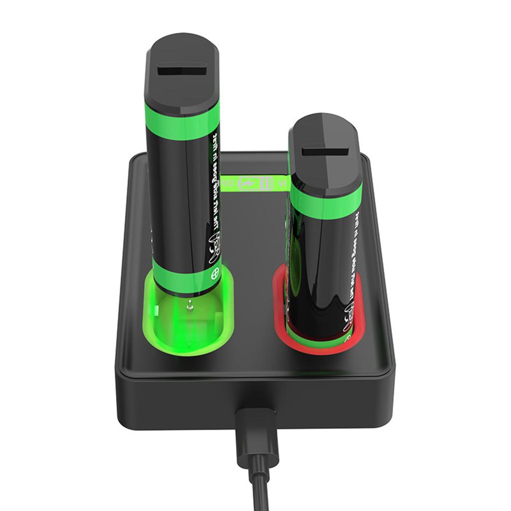 Аккумуляторный блок 2x2600 мАч, 2 перезаряжаемые батареи, зарядная станция для контроллера, совместимая с игровыми контроллерами Xbox Series S/X, Xbox One