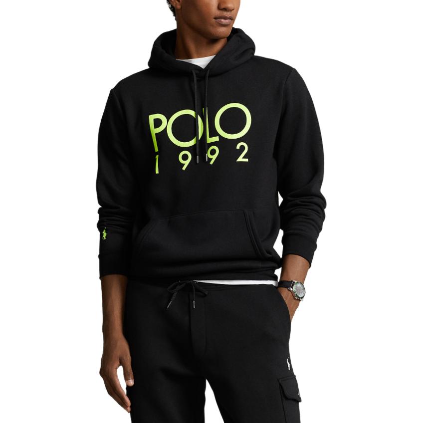 Polo Ralph Lauren Ss24 Толстовка с капюшоном и длинными рукавами с принтом логотипа-буквы Мужская толстовка Черный MNPOKNI16823432-001