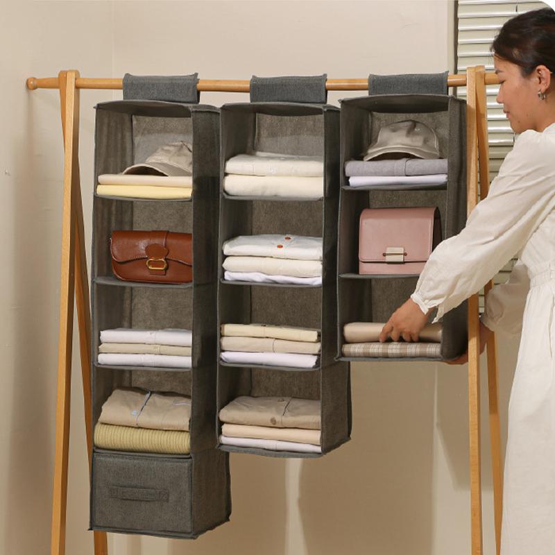 Большая многослойная подвесная сумка для хранения одежды, носков, нижнего белья, многослойная складная подвесная сумка для организации одежды
