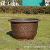 Large Round Imitation Copper Resin Flower Pot for Outdoor Trees and Water Lilies