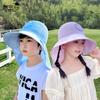 1149 children's hat outdoor UV protection sun hat men's and women's cartoon big eaves shawl empty top sun protection bucket hat