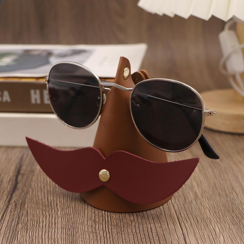 1 шт. Креативный съемный держатель для очков с бородой, забавные маленькие украшения для офиса, стойка для ювелирных изделий из искусственной кожи