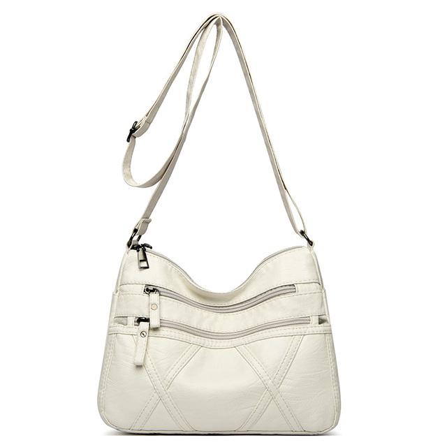 Модные сумки-мессенджеры через плечо для женщин, новые кошельки и сумки, мягкие кожаные сумки через плечо, повседневная маленькая сумка-тоут