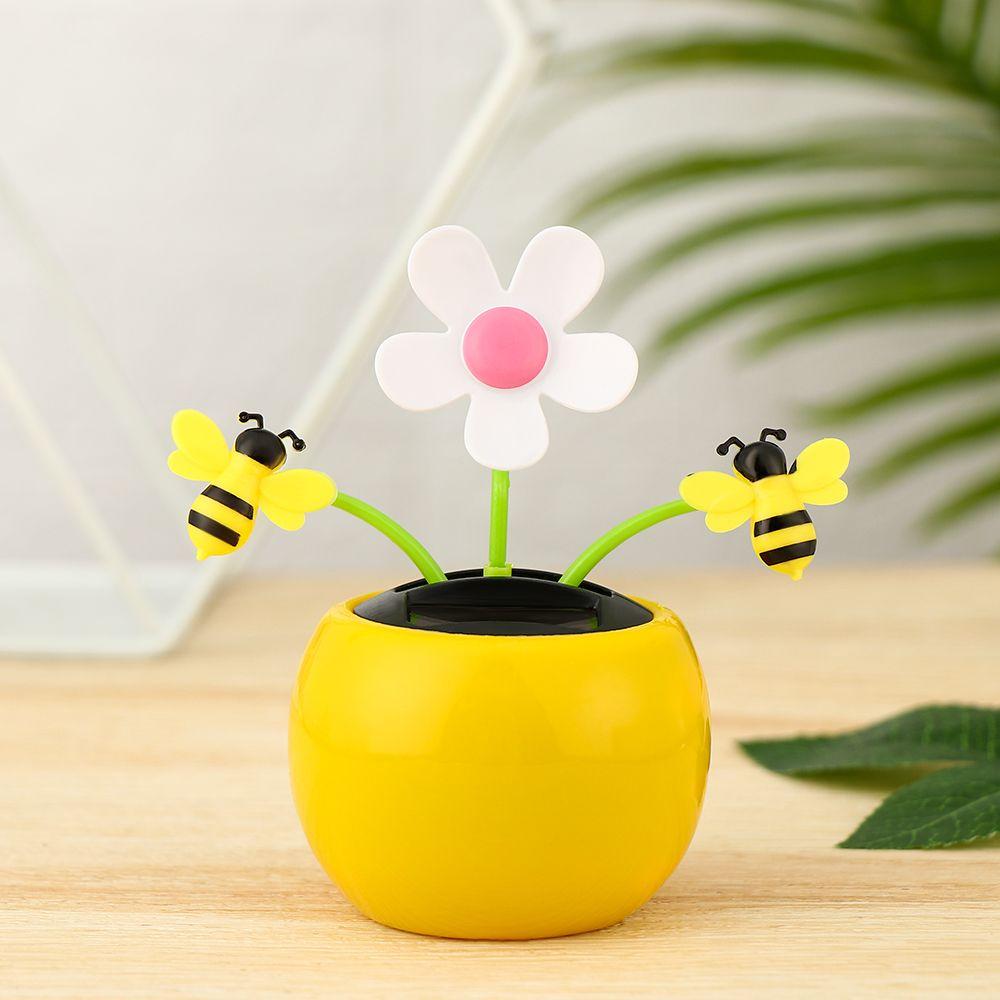 Parts Children's Christmas Gifts Car Decoration Solar Energy Desk Ornaments Toys Dancing Flower