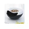 Creative Bowl Double Layer Dry Fruit Containers Snacks Seeds Storage Box Garbage Holder Plate Dish Organizer with Phone Holde