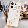 Для POCO X6 Pro M6 Pro чехол с браслетом в форме сердца, чехол с цепочкой на запястье для Xiaomi Mi POCO F5 X5, гальванический противоударный мягкий силиконовый чехол для телефона