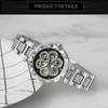 Ladies' Light Luxury Fashion Water Diamond Hollow Mechanical Watch Waterproof Luminous Automatic Mechanical Watch
